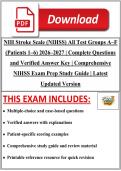 NIH Stroke Scale &ndash; All Test Groups A&ndash;F &lpar;Patients 1&ndash;6&rpar; &vert; Complete Answer Key &vert; Verified and Fully Updated for 2026&sol;2027