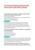 UHC ETHICS & COMPLIANCE EXAM QUESTIONS COMPLETE WITH 100&percnt; VERIFIED ANSWERS