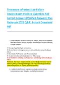 Tennessee Infrastructure Failure &NewLine;Analyst Exam Practice Questions And &NewLine;Correct Answers &lpar;Verified Answers&rpar; Plus &NewLine;Rationale 2026 Q&A&vert; Instant Download &NewLine;Pdf  