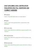 D467 EXPLORING DATA CERTIFICATION&NewLine;EVALUATION 2026 FULL QUESTIONS AND&NewLine;CORRECT ANSWERS