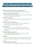 D545 WGU CERTIFICATION SCRIPT 2026&NewLine;QUESTIONS WITH SOLUTIONS GRADED A&plus;&NewLine;