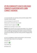 ATI RN COMMUNITY HEALTH CMS EXAM COMPLETE QUESTIONS WITH 100&percnt; CORRECT ANSWERS