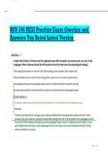 BSN 246 HESI Practice Exam Question and Answers Top Rated Latest Version