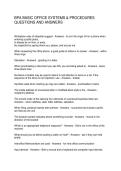 BPA BASIC OFFICE SYSTEMS & PROCEDURES QUESTIONS AND ANSWERS