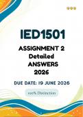 IED1501 Assignment 2 &vert;&vert;&lpar;Answers and Guidelines&rpar;&vert;Due Date 19 June 2026