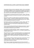INTERVIEW SKILLS BPA QUESTIONS AND ANSWER