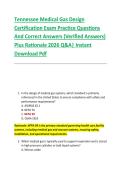 Tennessee Medical Gas Design &NewLine;Certification Exam Practice Questions &NewLine;And Correct Answers &lpar;Verified Answers&rpar; &NewLine;Plus Rationale 2026 Q&A&vert; Instant &NewLine;Download Pdf 