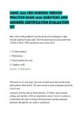 DANC 2325 HESI NURSING VERSION&NewLine;PRACTICE EXAM 2026 QUESTIONS AND&NewLine;ANSWERS CERTIFICATION EVALUATION&NewLine;SET&NewLine;