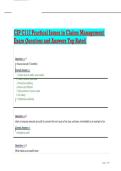 CIP C112 Practical Issues in Claims Management Exam Questions and Answers Top Rated 