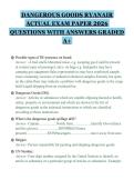 DANGEROUS GOODS RYANAIR&NewLine;ACTUAL EXAM PAPER 2026&NewLine;QUESTIONS WITH ANSWERS GRADED&NewLine;A&plus;