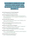 DANGEROUS GOODS RYANAIR&NewLine;CERTIFICATION SCRIPT 2026&NewLine;QUESTIONS WITH SOLUTIONS&NewLine;GRADED A&plus;