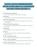 DANTE LEVELS COMPREHENSIVE&NewLine;STUDY GUIDE 2026 FULL QUESTIONS&NewLine;AND SOLUTIONS GRADED A&plus;&NewLine;