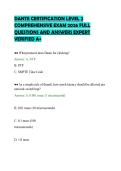 DANTE CERTIFICATION LEVEL 2&NewLine;COMPREHENSIVE EXAM 2026 FULL&NewLine;QUESTIONS AND ANSWERS EXPERT&NewLine;VERIFIED A&plus;