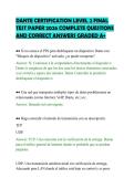 DANTE CERTIFICATION LEVEL 2 FINAL&NewLine;TEST PAPER 2026 COMPLETE QUESTIONS&NewLine;AND CORRECT ANSWERS GRADED A&plus;