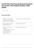 NU 327 Patho Final Exam Study Guide Questions and Answers with Complete Solutions &vert; 2026 Update