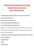 NURS 611 EXAM 3 PATHO ACTUAL EXAM &NewLine;Questions with Correct Answers &NewLine;100&percnt; Verified Graded A&plus; 