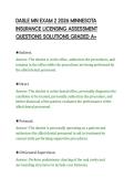 DASLE MN EXAM 2 2026 MINNESOTA&NewLine;INSURANCE LICENSING ASSESSMENT&NewLine;QUESTIONS SOLUTIONS GRADED A&plus;