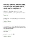 DASLE MN EXAM 2 2026 RISK MANAGEMENT&NewLine;AND POLICY UNDERWRITING WORKBOOK&NewLine;SOLVED QUESTIONS COMPILATION