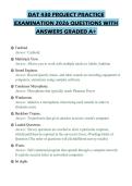 DAT 430 PROJECT PRACTICE&NewLine;EXAMINATION 2026 QUESTIONS WITH&NewLine;ANSWERS GRADED A&plus;