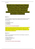 NR603 CEA Final Exam Clinical Diagnosis Exam Preparation and Assessment Review 2026&sol;2027&colon; Advanced Practice Questions&comma; Clinical Decision-Making Exercises&comma; and Study Companion