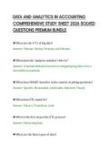 DATA AND ANALYTICS IN ACCOUNTING&NewLine;COMPREHENSIVE STUDY SHEET 2026 SOLVED&NewLine;QUESTIONS PREMIUM BUNDLE&NewLine;