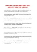 CCHP-MH&lowbar;LT EXAM QUESTIONS WITH CORRECT ANSWERS 2026-2027