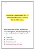 ACLS Final Exam &lpar; Updated 2025 &rpar; 1- &NewLine;100 Complete Questions & Answers &NewLine;&lpar;Solved&rpar; 100&percnt; Correct 