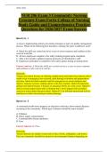 NUR206 Exam 3 Community Nursing Concepts Exam Fortis College of Nursing Study Guide and Comprehensive Practice Questions for 2026&sol;2027 Exam Success