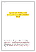 Alpha Phi Alpha-IMDP Exam 2025 &NewLine;Questions AND Answers PHI ALPHA IMDP &NewLine;EXAM