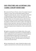 DATA STRUCTURES AND ALGORITHMS I 2026&NewLine;CODING CONCEPT REVIEW SHEET&NewLine;