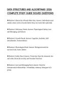 DATA STRUCTURES AND ALGORITHMS I 2026&NewLine;COMPLETE STUDY GUIDE SOLVED QUESTIONS&NewLine;