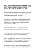 DATA STRUCTURES AND ALGORITHMS I 2026&NewLine;EXAMPREP MASTER REVISION NOTES
