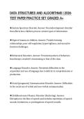 DATA STRUCTURES AND ALGORITHMS I 2026&NewLine;TEST PAPER PRACTICE SET GRADED A&plus;