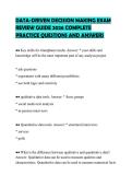 DATA-DRIVEN DECISION MAKING EXAM&NewLine;REVIEW GUIDE 2026 COMPLETE&NewLine;PRACTICE QUESTIONS AND ANSWERS