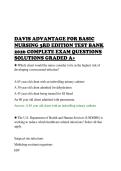 DAVIS ADVANTAGE FOR BASIC&NewLine;NURSING 3RD EDITION TEST BANK&NewLine;2026 COMPLETE EXAM QUESTIONS&NewLine;SOLUTIONS GRADED A&plus;&NewLine;