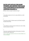 DAVIS ADVANTAGE FOR BASIC&NewLine;NURSING 3RD EDITION TEST BANK&NewLine;2026 FUNDAMENTALS QUESTIONS&NewLine;ANSWERS GRADED A&plus;