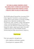 NCCER GLAZIER CERTIFICATION &NewLine;EXAMINATION COMPLETE QUESTIONS &NewLine;AND DETAILED SOLUTIONS LATEST &NewLine;UPDATE THIS YEAR JUST RELEASED