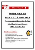 NUR 378 Exams 1&ndash;3 & Final &ndash; Pharmacology &ndash; &lpar;2026&rpar; Actual Questions & Answers &lpar;Concordia St&period; Paul&rpar;