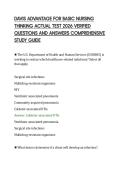DAVIS ADVANTAGE FOR BASIC NURSING&NewLine;THINKING ACTUAL TEST 2026 VERIFIED&NewLine;QUESTIONS AND ANSWERS COMPREHENSIVE&NewLine;STUDY GUIDE