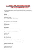 CCI - RVS Exam Prep Questions with Correct Answers 2026-2027