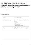 NU 327 Respiratory Disorders Study Guide Questions and Answers with Complete Solutions &lpar;Graded A&plus;&rpar; &vert; New Update 2026