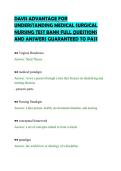 DAVIS ADVANTAGE FOR&NewLine;UNDERSTANDING MEDICAL SURGICAL&NewLine;NURSING TEST BANK FULL QUESTIONS&NewLine;AND ANSWERS GUARANTEED TO PASS