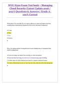  WGU D320 Exam Test bank &ndash; Managing &NewLine;Cloud Security &lpar;Latest Update 2026 &sol; &NewLine;2027&rpar; Questions & Answers &vert; Grade A &vert; &NewLine;100&percnt; Correct  