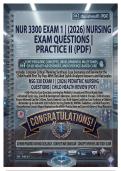 NUR 3300 Exam 1 &vert; &lpar;2026&rpar; Nursing Practice II Questions & Answers &vert; William Paterson University &ndash; Complete A&plus; Study Guide &lpar;PDF&rpar;&NewLine;&NewLine;