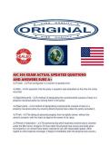 AIC 304 EXAM ACTUAL UPDATED QUESTIONS AND ANSWERS SURE 