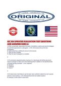 AIC 304 UPDATED EVALUATION TEST QUESTIONS AND ANSWERS SURE