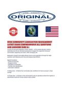 M100 COMMUNITY ASSOCIATION MANAGEMENT LATEST EXAM COMPREHENSIVE ALL QUESTIONS