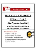 NUR 6111 Exams 1&ndash;3 &ndash; Adv Practice Nursing I &ndash; &lpar;2026&rpar; Actual Questions & Answers &lpar;William Paterson University&rpar;