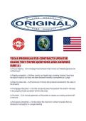 TEXAS PROMULGATED CONTRACTS UPDATED EXAMS TEST PAPER QUESTIONS AND ANSWERS