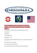 TEXAS PROMULGATED CONTRACTS UPDATED EXAMS TEST PAPER QUESTIONS AND ANSWERS